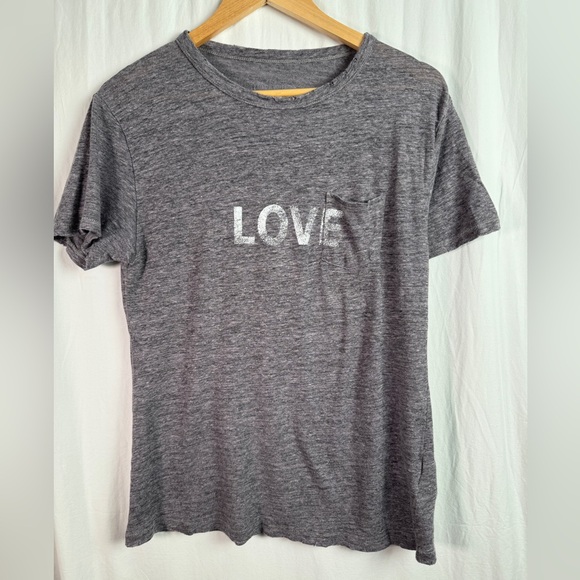 ZADIG&VOLTAIRE | Amber Lin Word Linen T-Shirt Size S - Picture 4 of 10